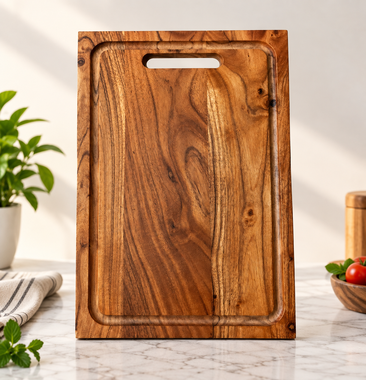 Premium Wooden Cutting & Chopping Board | Multipurpose Serving, Cheese & Bread Board